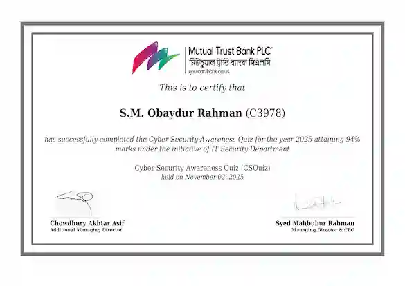 Cyber Security Awareness Quiz - 1