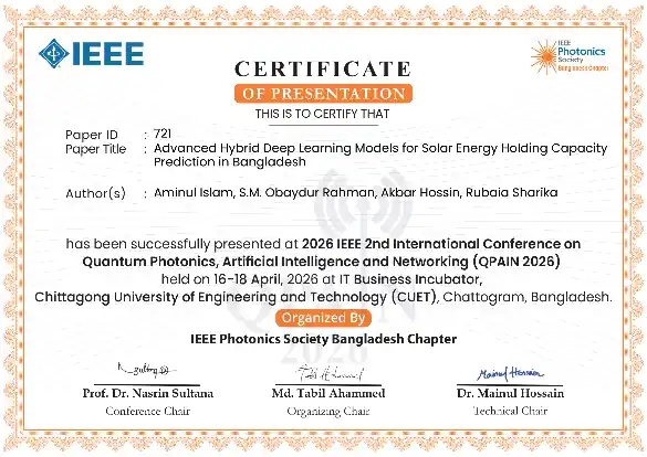 IEEE Conference Paper Presentation – QPAIN 2026